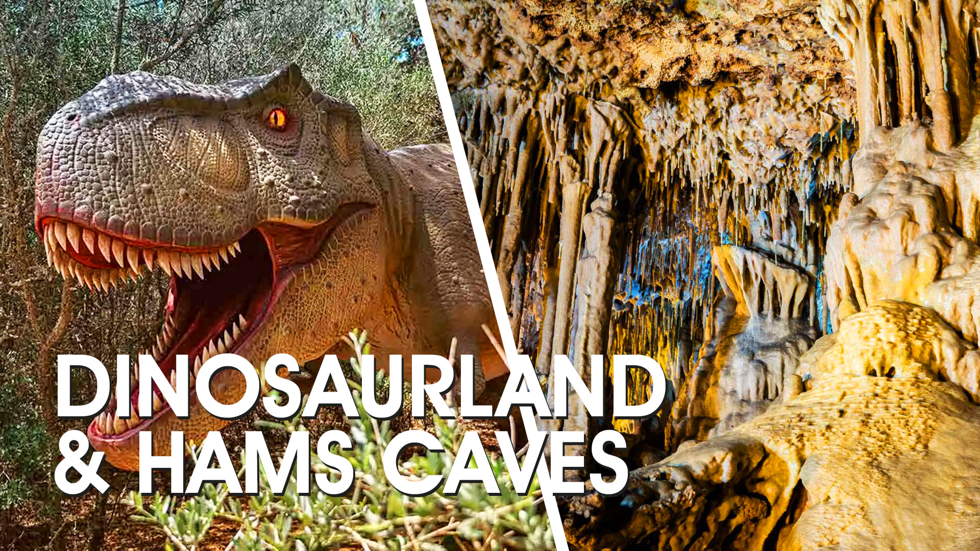 Fun day at Dinosaurland and Hams caves